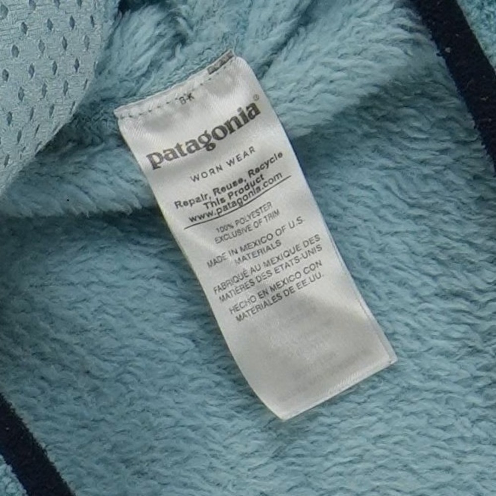 Patagonia Re Tool Pullover Fleece Top Sweater Women's Size Large Teal Blue Snap - Picture 6 of 8
